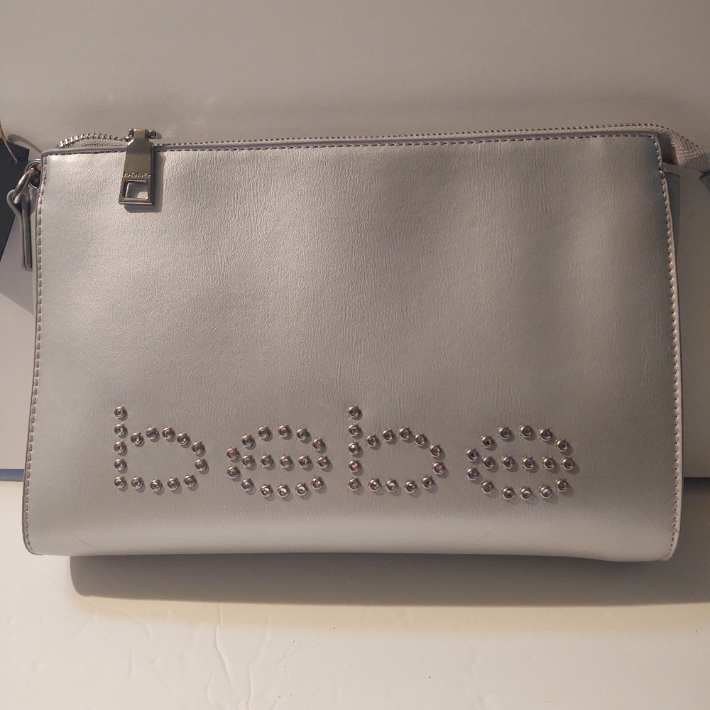 bebe Clutch With Rhinrstones and Wrist Strap